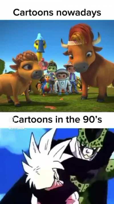 The difference between cartoons back then and now