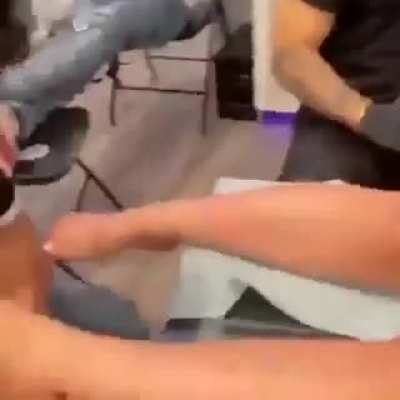 Woman gets "Negro" tattoo while her black boyfriend sucks ketchup off her toes