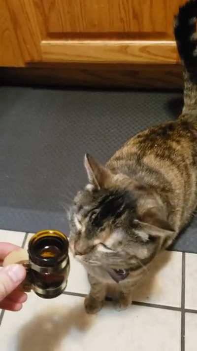 Reign was insistent that she wanted my whiskey. Sometimes, I let this scavenger make her own decisions.
