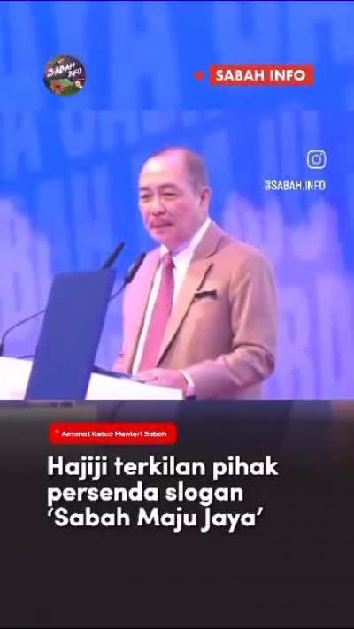 Hajiji Marah dengan Orang-orang yang Menghina Slogan "Sabah Maju Jaya"