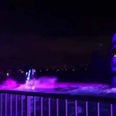 Flashy bright lighted jet skier