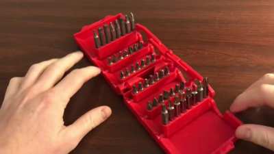 I just finished designing this print in place 1/4" hex bit storage container for some of my loose bits. I hope you all like it!