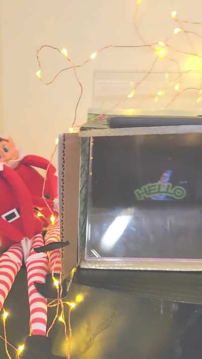 The Christmas elf season is officially here, and I'm ready with a new high-tech trend: a 3D hologram! Check out how it works and let me know your thoughts. I've also prepared a video tutorial for this wonderful project. My youtube. Link below.