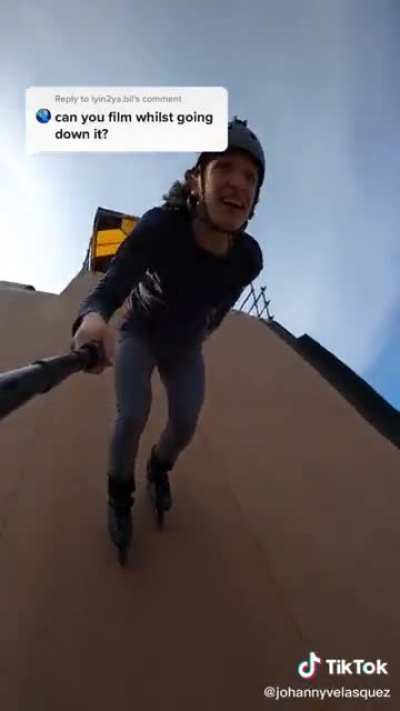 I can&rsquo;t even rollerblade, much less rollerblade while filming!