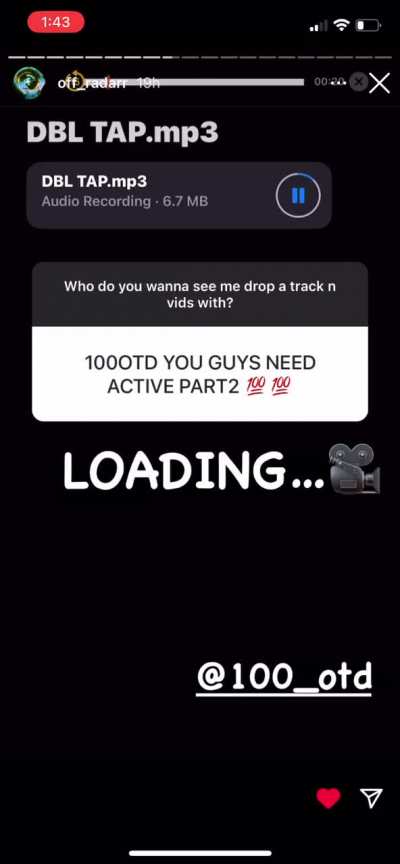 Off Radar x 100 OTD (44/28ville) Active 2 Snippet 🔥🔥🔥 or 🗑️🗑️🗑️