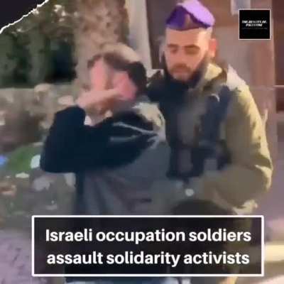 Israeli occupation soldiers brutally attack leftist activists on a solidarity visit to Palestinian residents of the Old City of Hebron