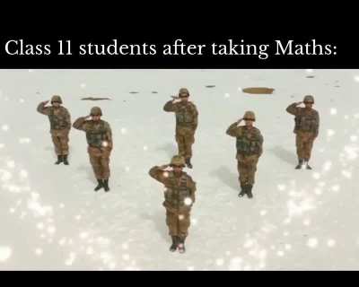 Class 11 students after taking Maths...