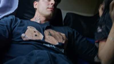 Sucking cock on the bus so as not to get bored on the trip