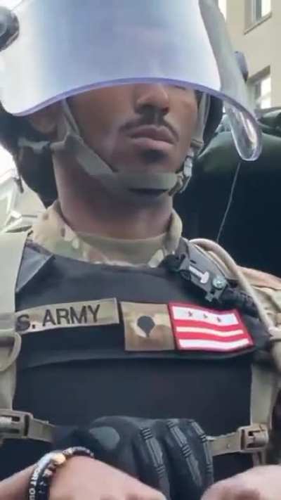 Soldier secretly protests for BLM.