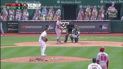 Liam Hendricks throws back to back strikes, one straight down the middle. Both are called balls. 2-0 count. Incredible.