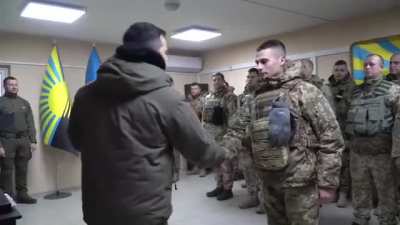 Zelenskyy: The east of Ukraine today is the most difficult direction. And I am honored to be here now with our defenders &mdash; in Donbas. I believe that next time we will meet in our Ukrainian Donetsk, Luhansk, I am sure that in Crimea as well. Thank you for 