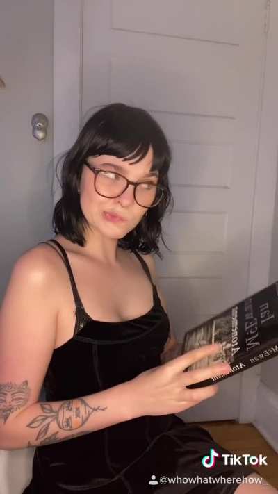 Your local librarian becomes naked every time she opens the book! [oc]