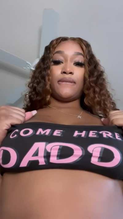 Cum on my tits please