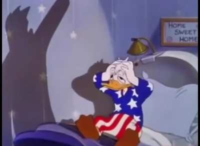 Donald duck does an oopsie