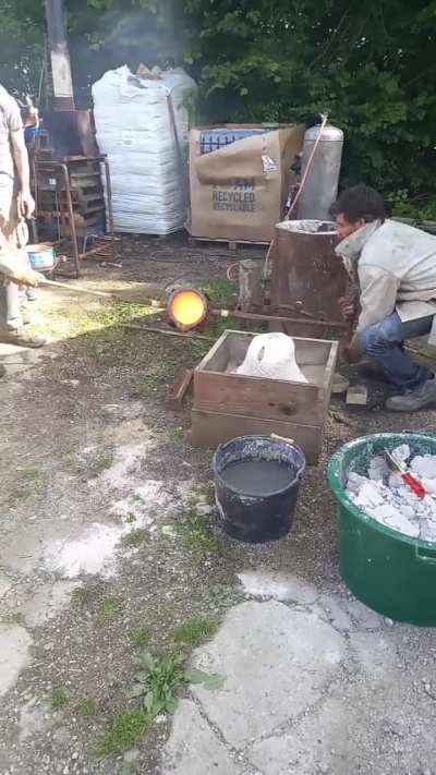 Molten bronze