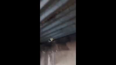 [Myanmar/Burma] Pro-military junta Pyusawhti militia shooting at rebels from a house (exact date unknown; presumably sometime in 2025)
