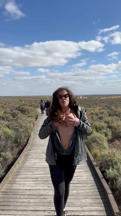 Revealing on a hike!