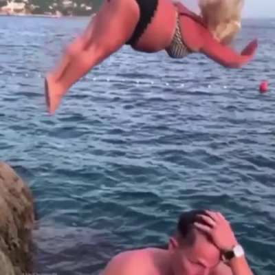 HMF as I crashed into the water