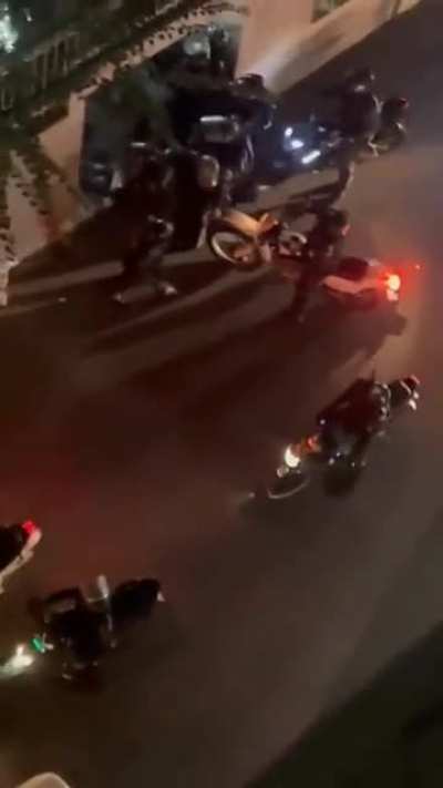 Islamic Regime forces beat up an Iranian protester and then shoot him