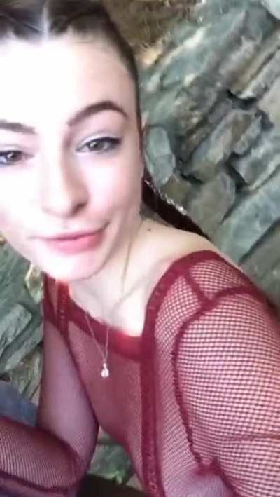 White girl sucks boyfriend's BBC in public