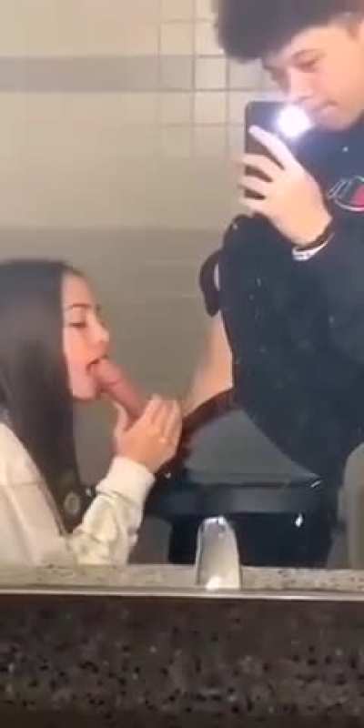 Mirror blowjob