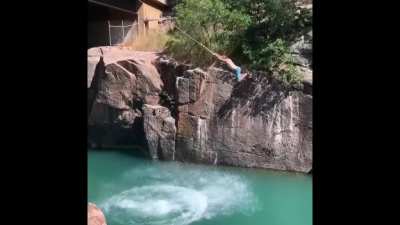 Me almost getting nailed by a rope swinger.
