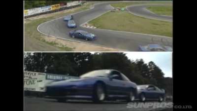 team Magic Zero @ Tamada 1994. very stylish ^^. R32 GT-R wings on 180sx &amp;amp; AE86s