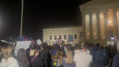 "Fu@k Alito!"- pro-choice demonstrators in front of the Supreme Court tonight