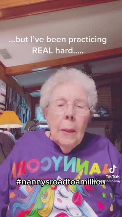 The way this granny sings