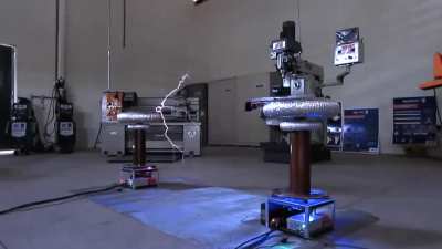 Mario theme on Tesla coils