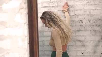 Hannah Ferguson wearing see-through