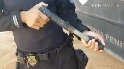 Simple pipe shotgun found in a prison in Brazil