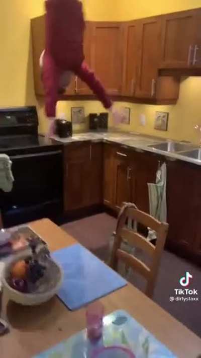This is why you shouldn't do handstand on tables