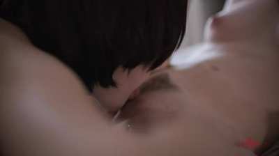 Lots of tongue from a short haired lesbian