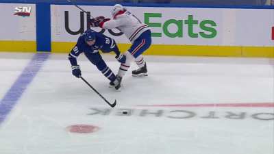 [NSFW] [TOR-MTL] John Tavares is involved in a collision, and get unintentionally kicked by Corey Perry in the head