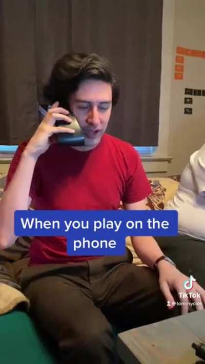 Playing on the phone
