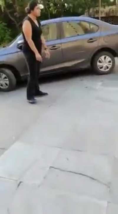 Woman abuses security guards