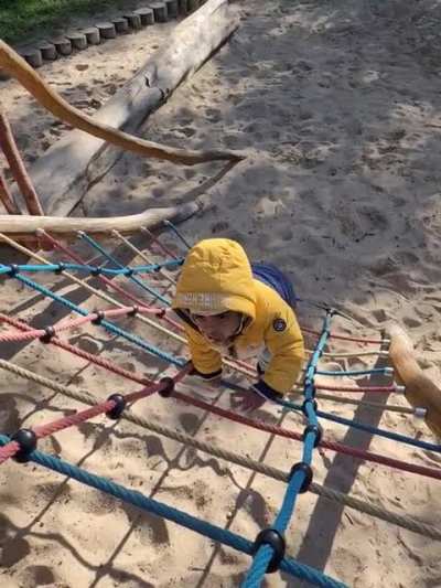 My 2 year old so learning to climb.
