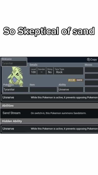 Tyranitar's been feeling lonely