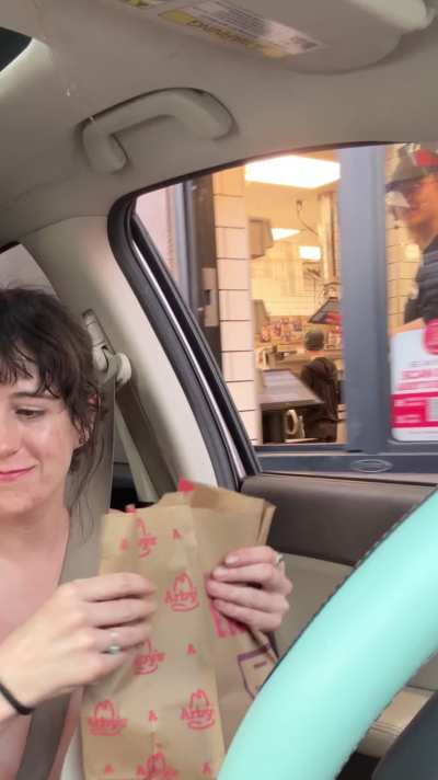 At the drive thru