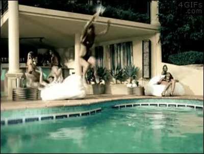 funny pool party