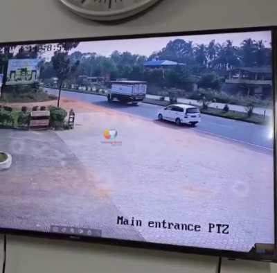 Man reverses on a highway