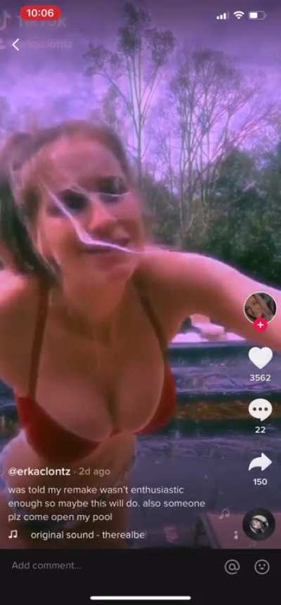 Erica Clontz Red Bikini Top