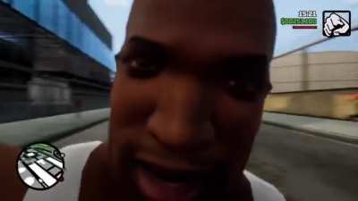 If you play GTA San Andreas Definitive Edition on PlayStation 5 while using first person while on a quadbike you get cursed results.