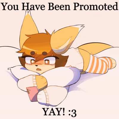 I remade the "You have been promoted" meme! Feel free to use it all you want :&amp;gt;