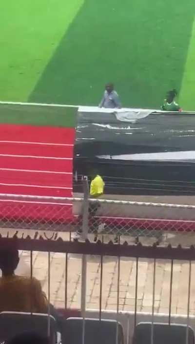 Congolese women&rsquo;s team players chasing a referee and beating him up for not awarding them a penalty while being 5-1 down