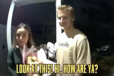 This is her first time having a boyfriend, and the mom was really proud as well