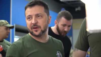 President Zelenskyy visited a gas station in the Donetsk region (again) where he talked with soldiers and got some coffee. He wrote "Our Donetsk region. Already a traditional coffee talk at a filling station. Thank you to everyone who fights for Ukraine a