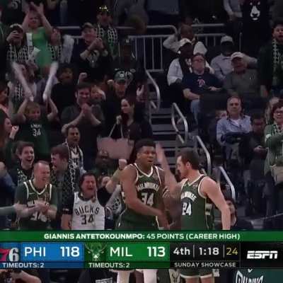 Giannis Dunks on Ben Simmons, Goes Down the Court Saying "He's a F-ing Baby!". Ben Simmons Responds With a Putback Dunk Over Giannis.