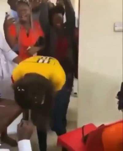 Woman Gets a Little to Excited lmao